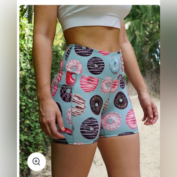 Muscles and Donuts athletic shorts sz L blue - Picture 1 of 6